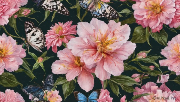 A dynamic view of a butterfly in dynamic scene