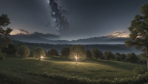 The charm of a landscape in a scenic sunset outdoors