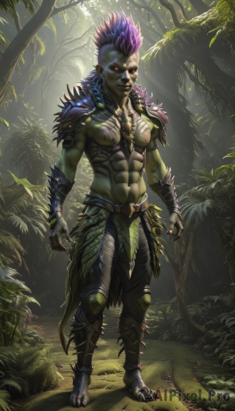 A inspiring male within outdoors