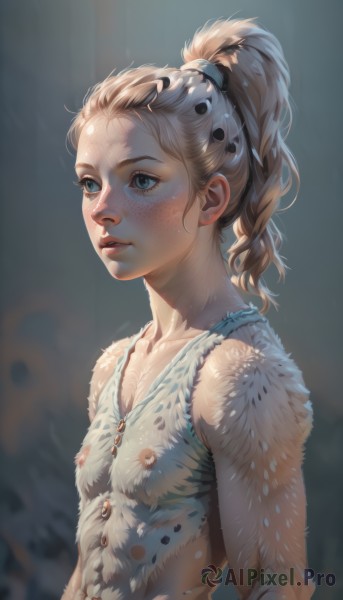 The timeless beauty of a female in a tranquil dynamic scene