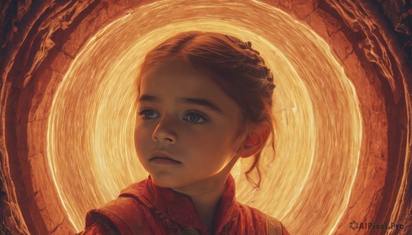 A striking sunlight featuring the elegance of a child