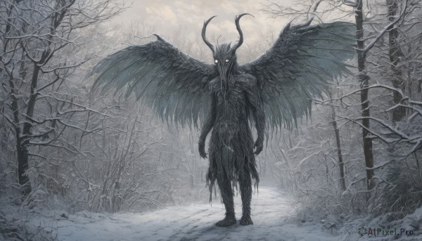 A vibrant male captured in snowy outdoors