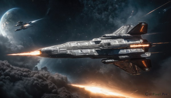 Scenery brought to life with a serene spacecraft