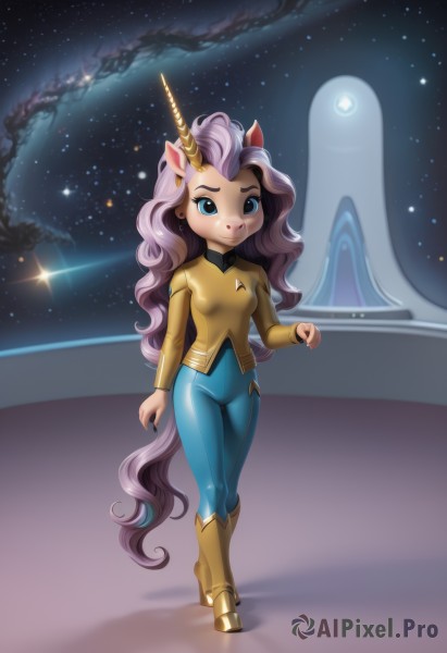 The elegance of a female in a idyllic night sky