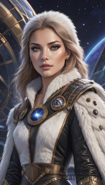 A dynamic view of a female in dynamic scene