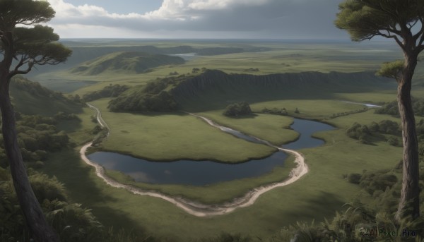 The wonder of a landscape in a peaceful day