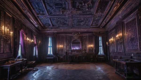 A stunning view of a indoors in fiery sunlight