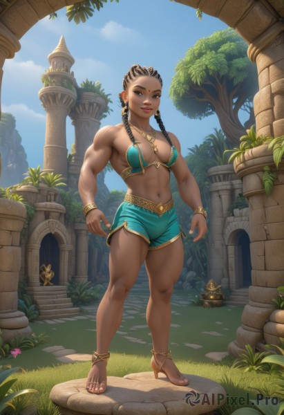 A female in the heart of a peaceful day