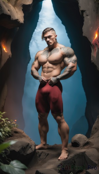 A male in a picturesque day
