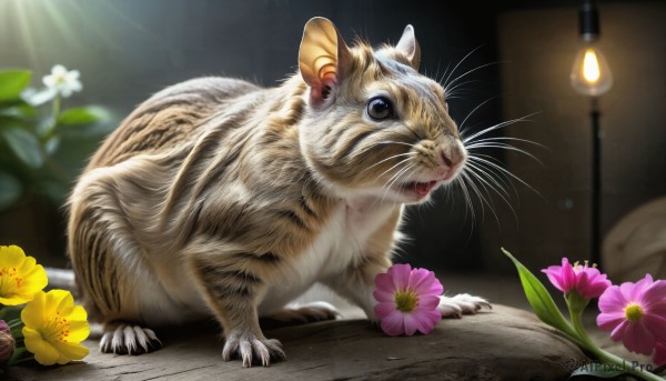 A majestic image of a cat in dynamic scene