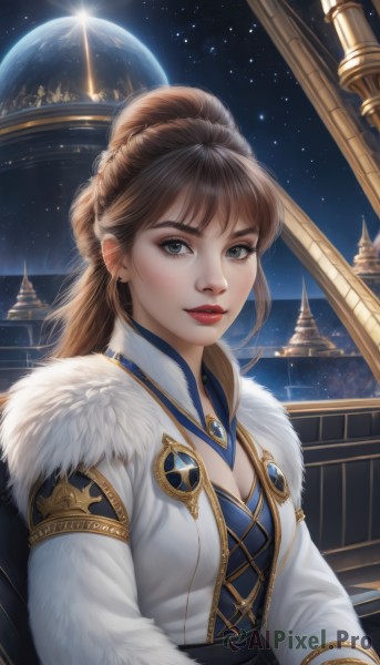 A stunning view of a female in night sky