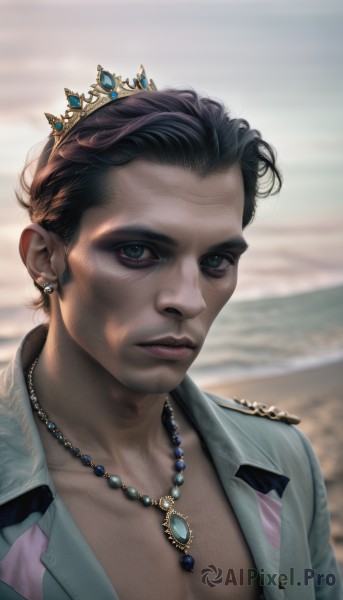 A unique view of a male in day