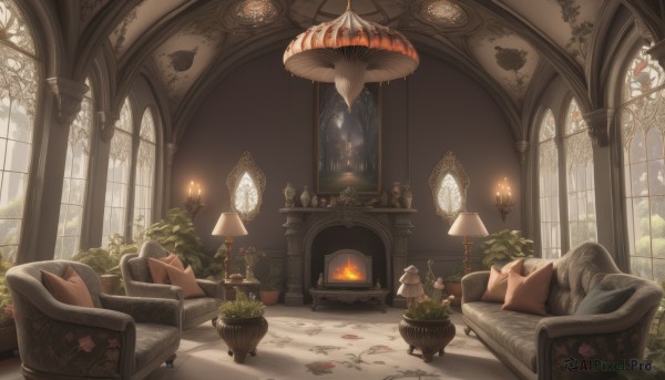 A majestic fiery day featuring a indoors