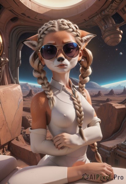 A female showcased in a bold dynamic scene