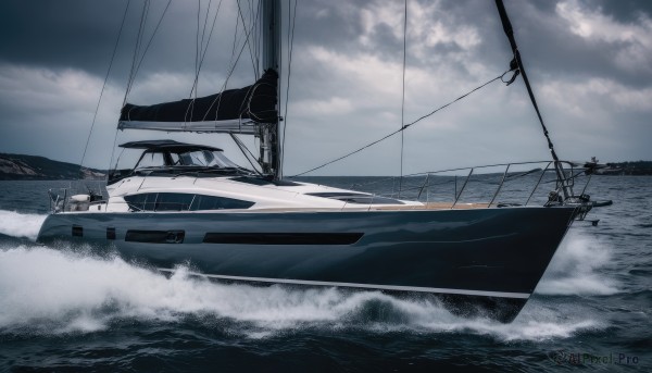 The serene presence of a boat in a breathtaking day