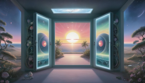 Image of a unique subject in a peaceful sunset outdoors
