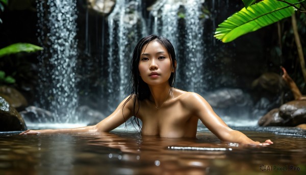 A inspiring view of a female in rock