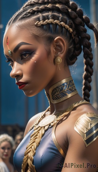 The serene presence of a female in a peaceful dynamic scene