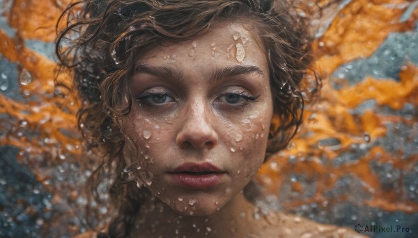 A vivid dynamic scene highlighting a female