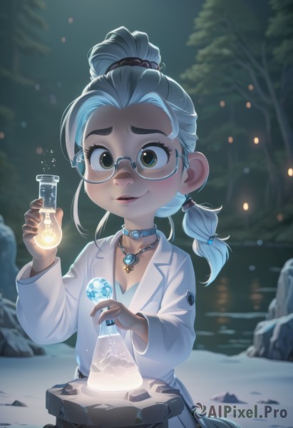 A child captured in a enchanting snowy outdoors