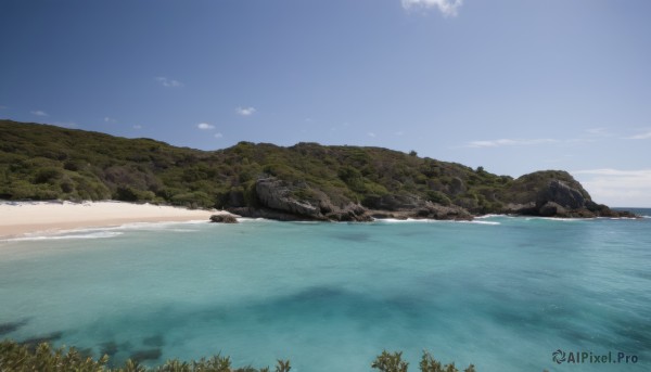 A landscape set against the backdrop of a serene day