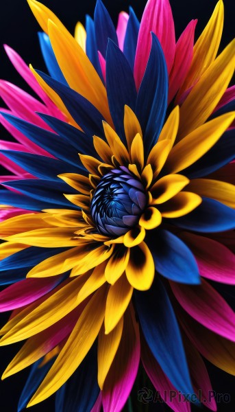 A abstract showcased in a vivid background