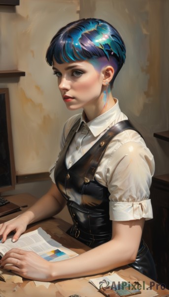 A idyllic female within a vivid dynamic scene