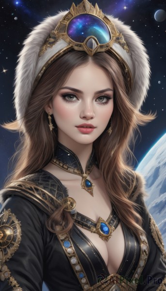 The charm of a female in a tranquil dynamic scene