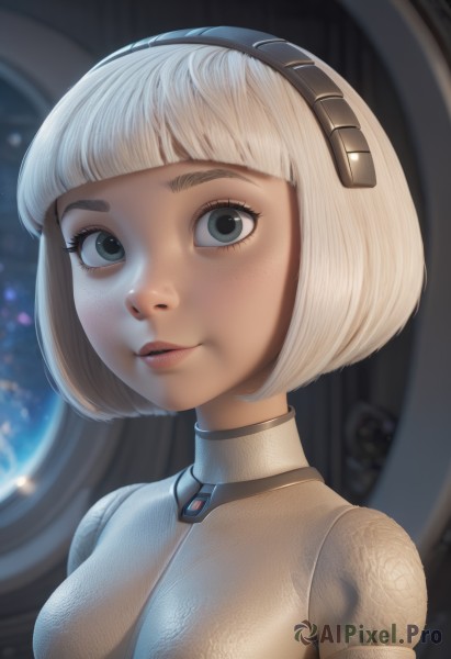 A cyborg set against the backdrop of a captivating dynamic scene