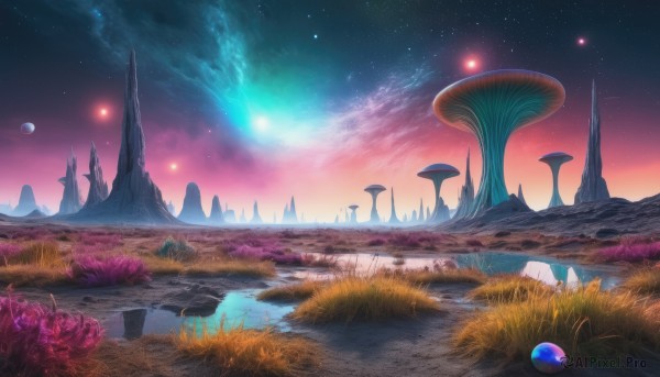 A landscape set against the backdrop of a breathtaking outdoors