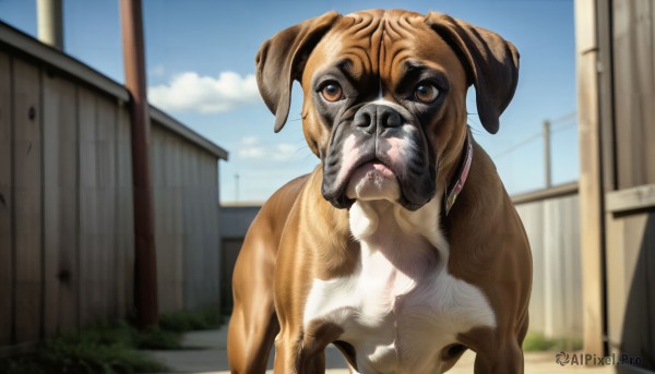 A dog captured in a enchanting day