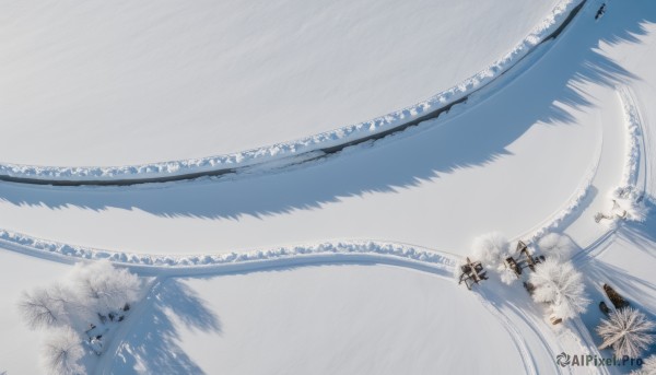 A boat in a tranquil snowy day