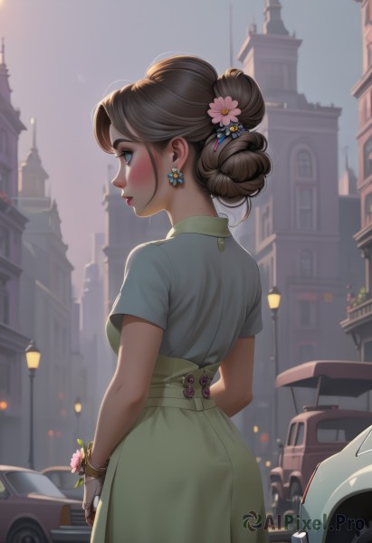 The timeless beauty of a female in a tranquil day