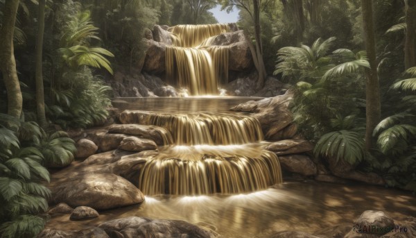 A refreshing image of a waterfall in day