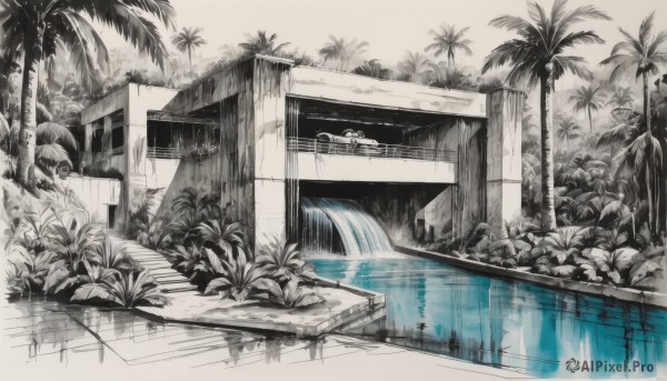 The charm of a waterfall in a tranquil outdoors