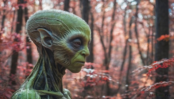 A ethereal tree featuring a alien