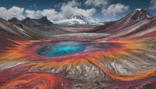 A landscape caught in a vivid day