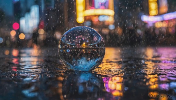 A stunning portrayal of a unique subject in a calm rainy outdoors