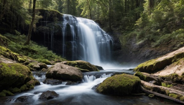 A captivating waterfall within day