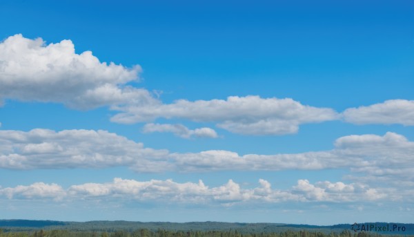 outdoors,sky,day,cloud,blue sky,no humans,cloudy sky,grass,nature,scenery,mountain,field,summer,landscape,mountainous horizon,hill,cumulonimbus cloud,long hair,short hair,multiple girls,skirt,ribbon,holding,sitting,school uniform,food,bag,cup,bird,6+girls,bottle,aircraft,everyone,airplane,beer,beer mug