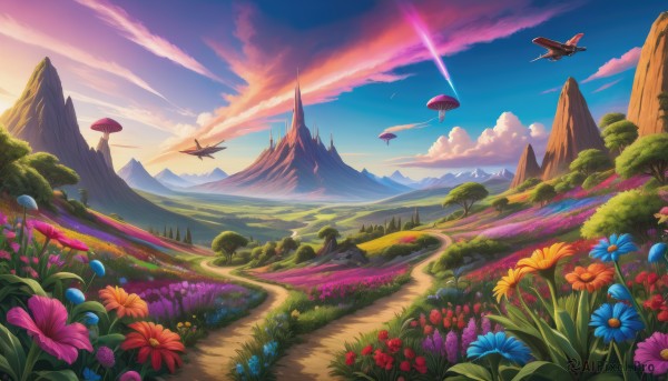 The beauty of a landscape set in a enchanting day