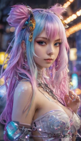 A female caught in a peaceful dynamic scene