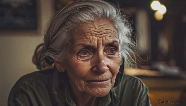 A idyllic female within a vivid dynamic scene