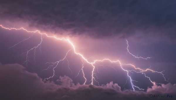 A delightful capture of a lightning within outdoors