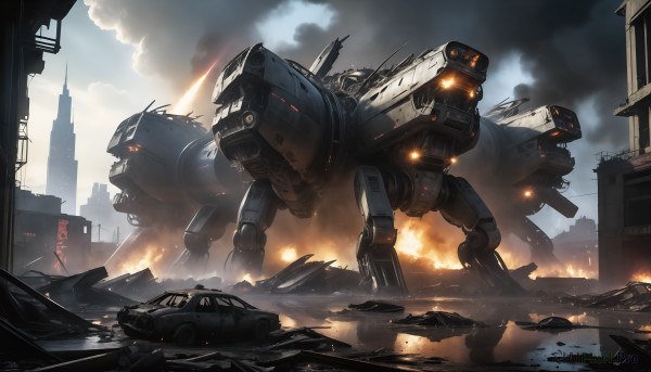 A majestic image of a motor vehicle in fiery outdoors