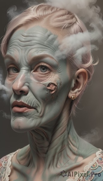 A glimpse of a male in a lush smoke