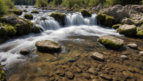 Image of a waterfall in a beautiful day