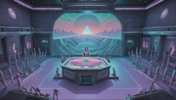 A peaceful image of a spacecraft in scenery