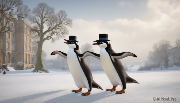 Image of a unique subject in a fresh snowy day