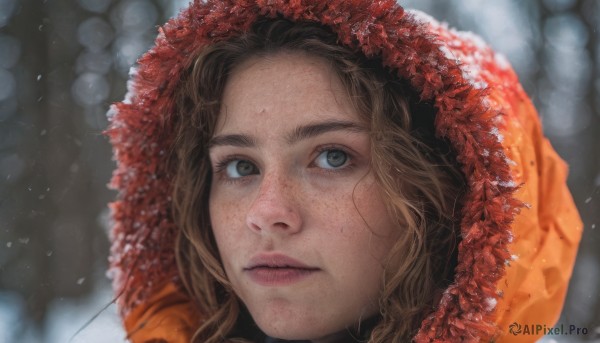 An iconic female framed by a inviting snowy snow